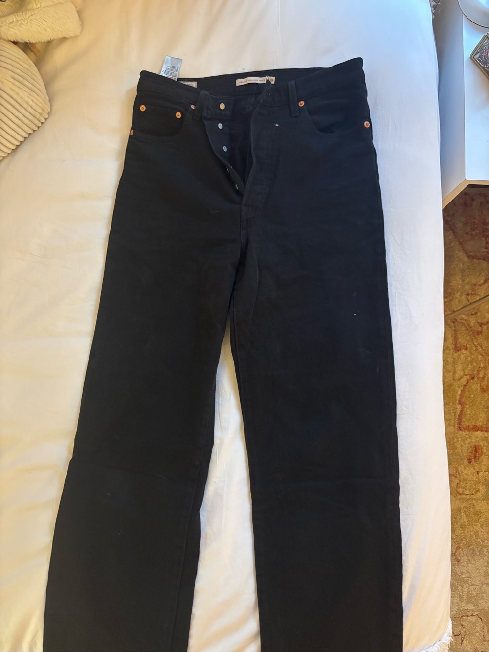 Levi's Black Straight Leg Jeans